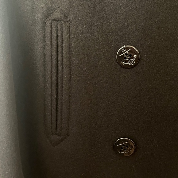 MDP Maria De Pinto (Made in U.S.A.) Women’s Black Winter Pea Coat – Size Large - Picture 8 of 12